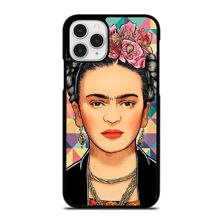 FRIDA KAHLO FACE COLORFUL ART iPhone 11 Pro Case Cover