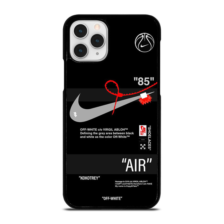 NIKE SHOES X OFF WHITE BLACK 85 iPhone 11 Pro Case Cover
