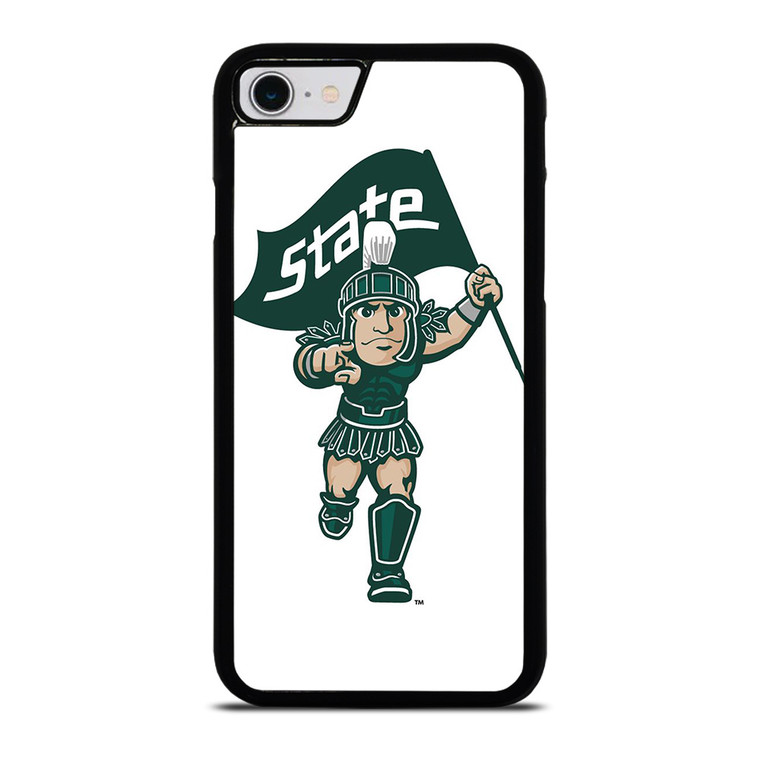 MICHIGAN STATE SPARTANS LOGO FOOTBALL MASCOT iPhone SE 2022 Case Cover