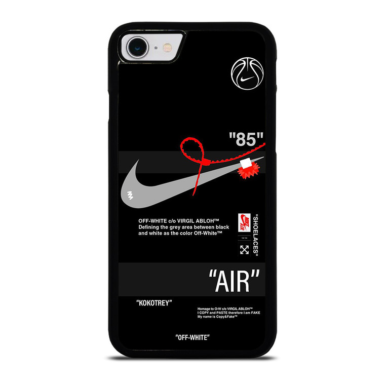 NIKE SHOES X OFF WHITE BLACK 85 iPhone SE 2022 Case Cover