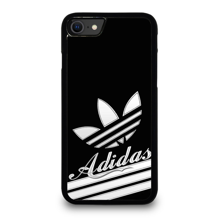 ADIDAS LOGO BLACK RETRO iPhone SE 2020 Case Cover