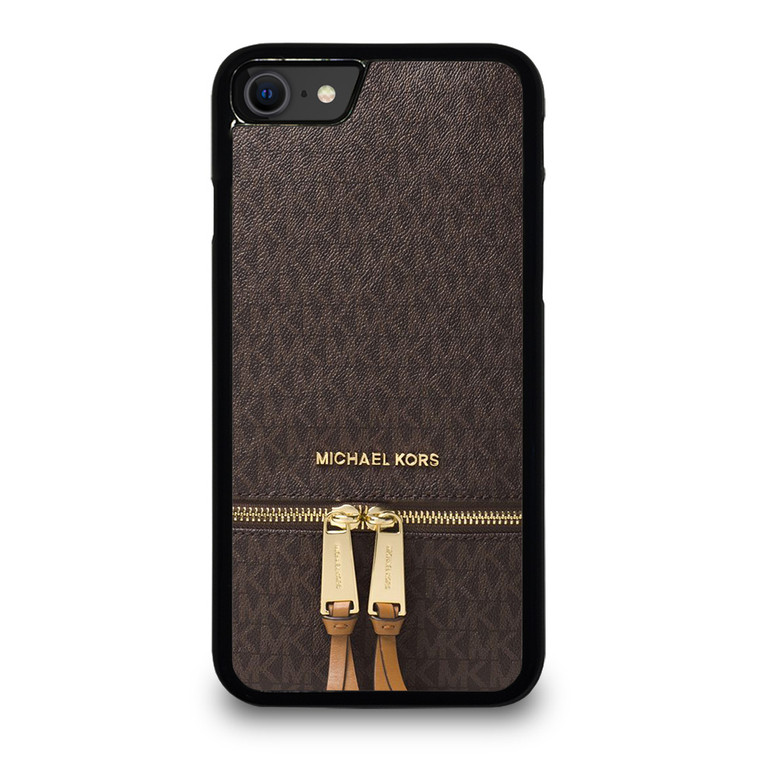 MICHAEL KORS MK LOGO BACKPACK BROWN BAG iPhone SE 2020 Case Cover