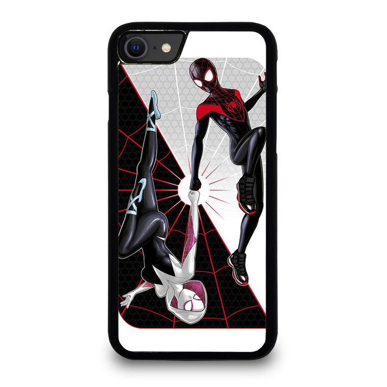 SPIDERMAN MILES MORALES SPIDER GWEN VERSE iPhone SE 2020 Case Cover SPIDERMAN MILES MORALES SPIDER GWEN VERSE iPhone SE 2020 Case Cover