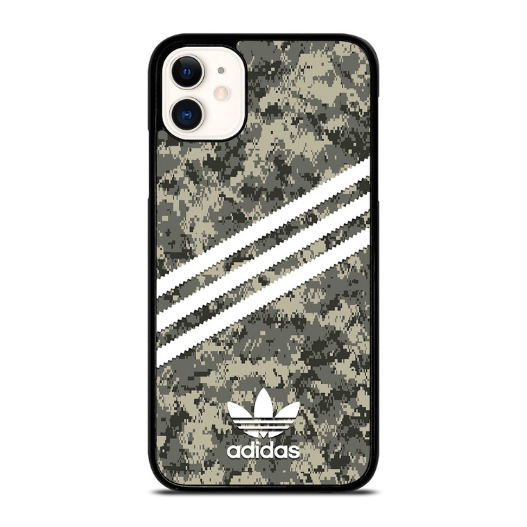 ADIDAS ORIGINALS STRIPES GREY CAMO iPhone 11 Case Cover ADIDAS ORIGINALS STRIPES GREY CAMO iPhone 11 Case Cover