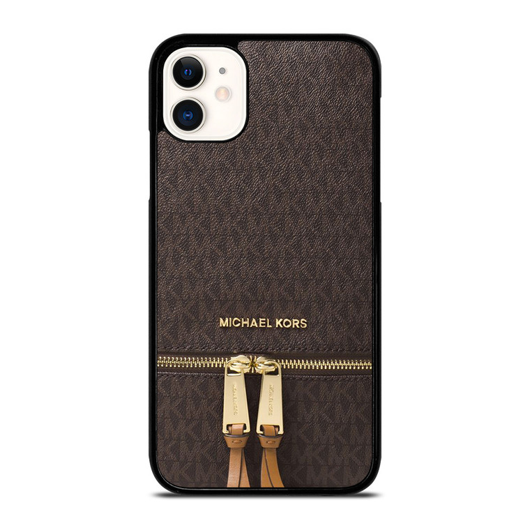 MICHAEL KORS MK LOGO BACKPACK BROWN BAG iPhone 11 Case Cover