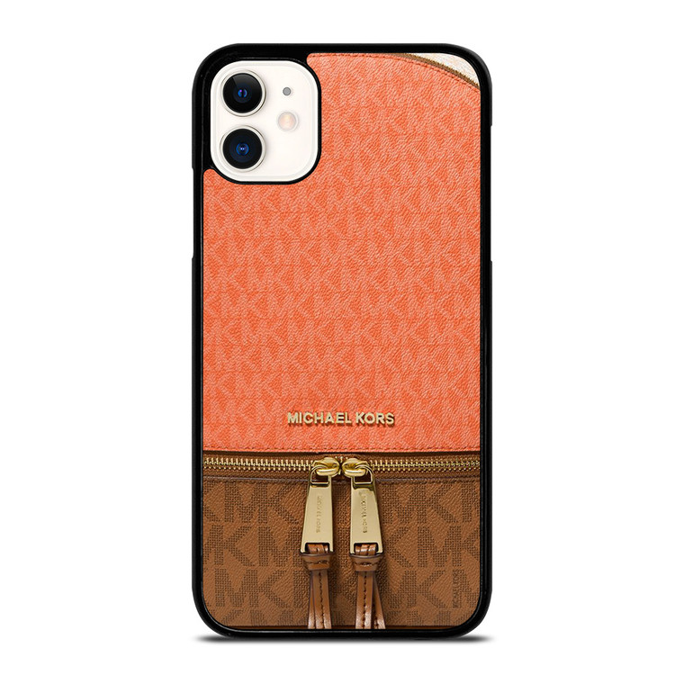 MICHAEL KORS MK LOGO BACKPACK ORANGE BAG iPhone 11 Case Cover