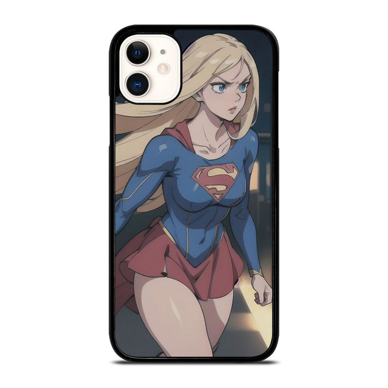 SUPER GIRL CARTOON MANGA ANIME iPhone 11 Case Cover
