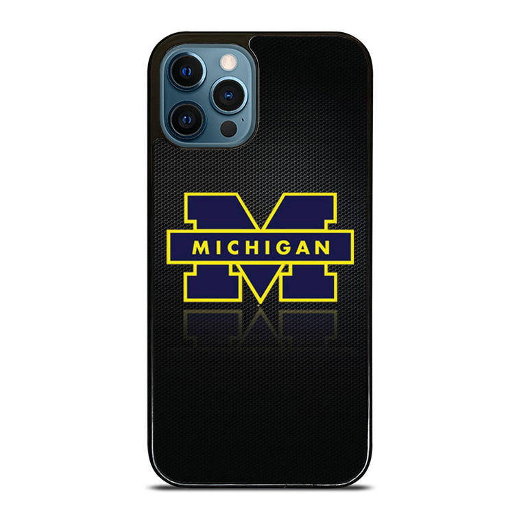 MICHIGAN WOLVERINES METAL LOGO iPhone 12 Pro Max Case Cover