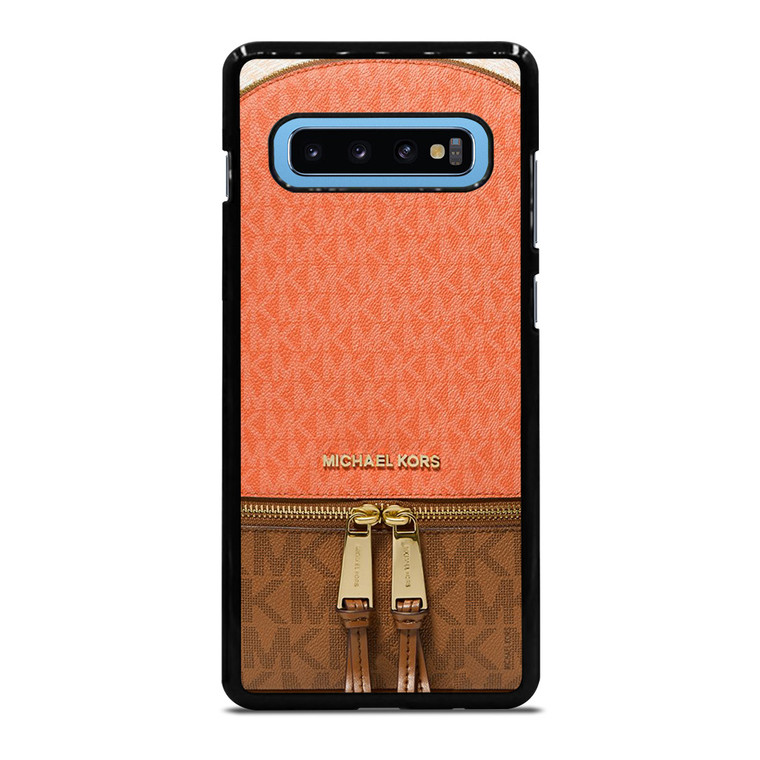 MICHAEL KORS MK LOGO BACKPACK ORANGE BAG Samsung Galaxy S10 Plus Case Cover