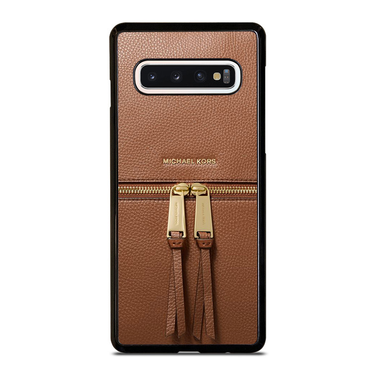 MICHAEL KORS MK LOGO BACKPACK BAG BROWN Samsung Galaxy S10 Case Cover