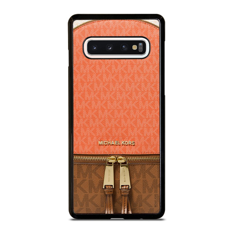 MICHAEL KORS MK LOGO BACKPACK ORANGE BAG Samsung Galaxy S10 Case Cover