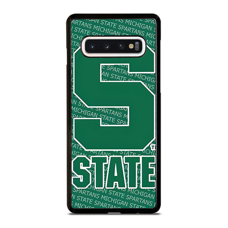MICHIGAN STATE SPARTANS LOGO FOOTBALL EMBLEM Samsung Galaxy S10 Case Cover