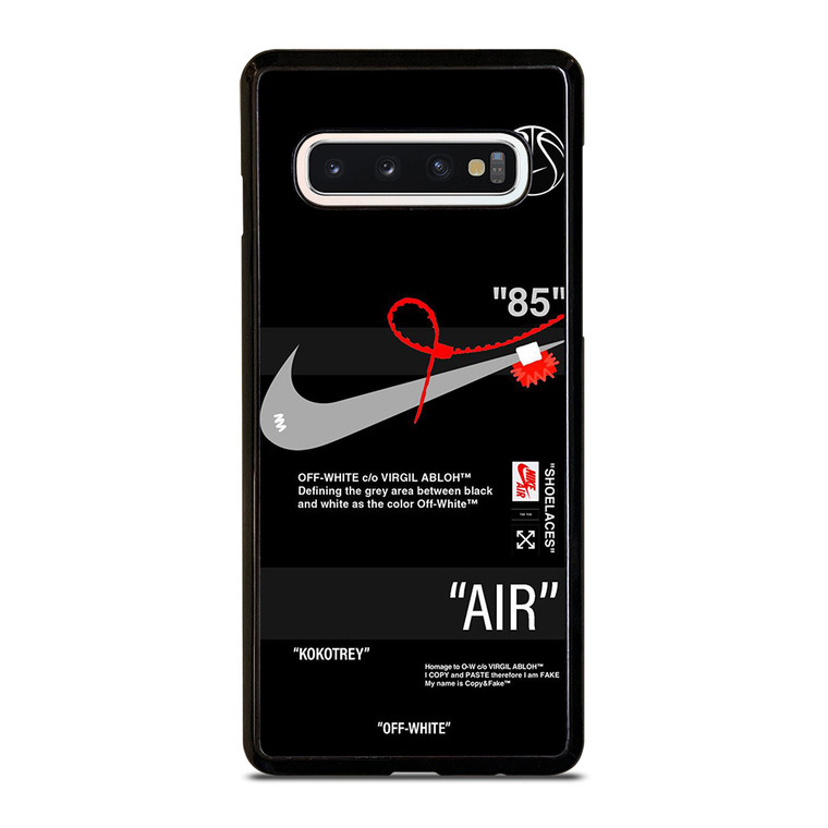 NIKE SHOES X OFF WHITE BLACK 85 Samsung Galaxy S10 Case Cover