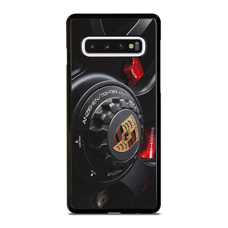 PORSCHE CAR LOGO WHEEL ICON Samsung Galaxy S10 Case Cover