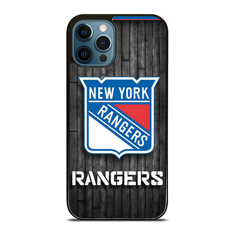 NEW YORK RANGERS WOODEN LOGO iPhone 12 Pro Max Case Cover