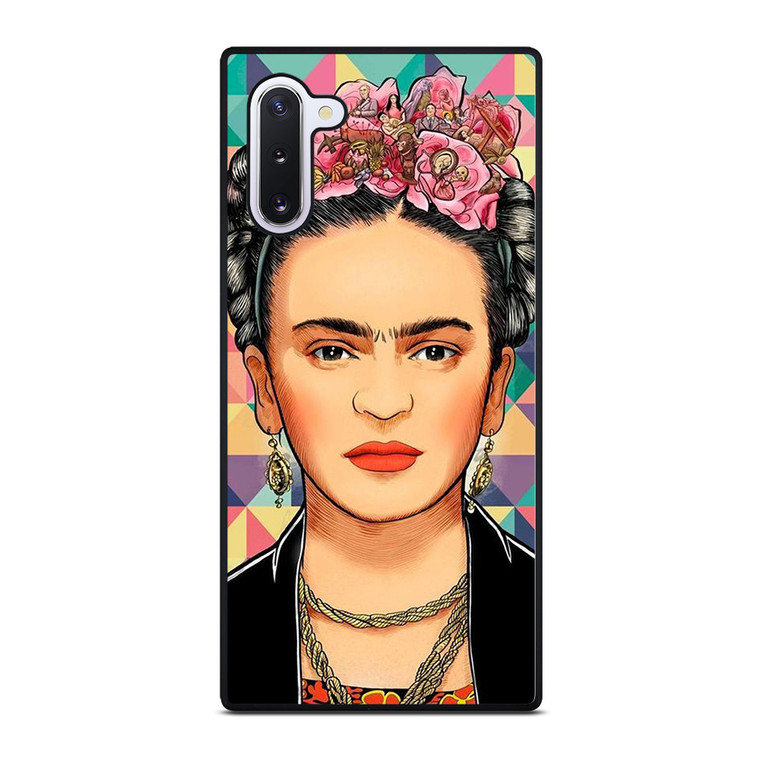 FRIDA KAHLO FACE COLORFUL ART Samsung Galaxy Note 10 Case Cover