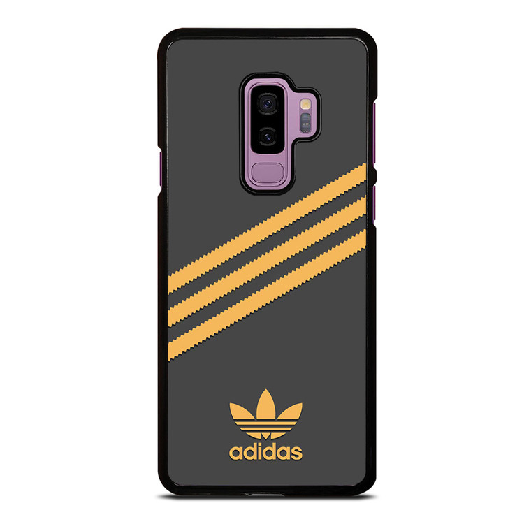 ADIDAS ORIGINALS STRIPES BLACK ORANGE Samsung Galaxy S9 Plus Case Cover