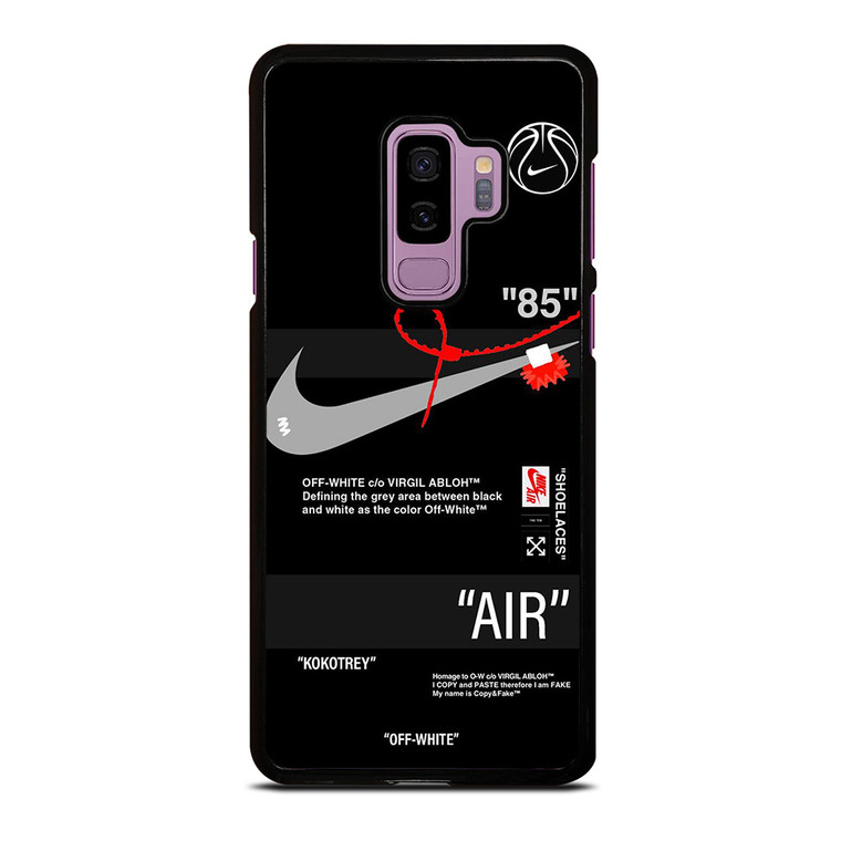 NIKE SHOES X OFF WHITE BLACK 85 Samsung Galaxy S9 Plus Case Cover
