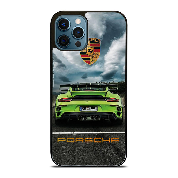 PORSCHE LOGO GREEN CAR iPhone 12 Pro Max Case Cover