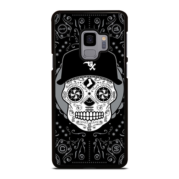 CHICAGO WHITE SOX LOGO SKULL ART Samsung Galaxy S9 Case Cover