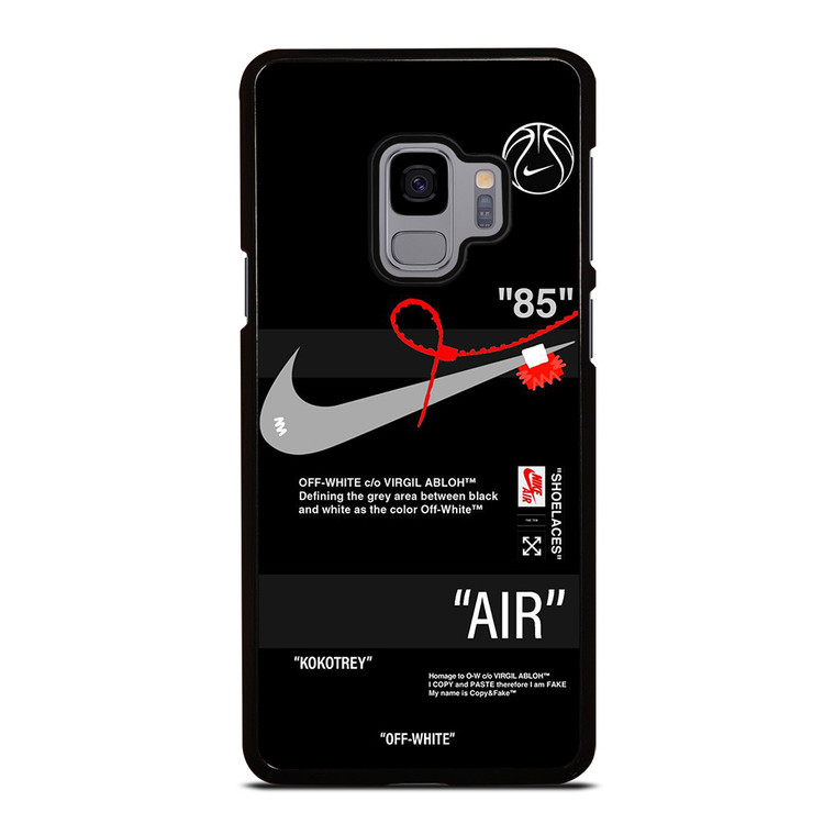 NIKE SHOES X OFF WHITE BLACK 85 Samsung Galaxy S9 Case Cover