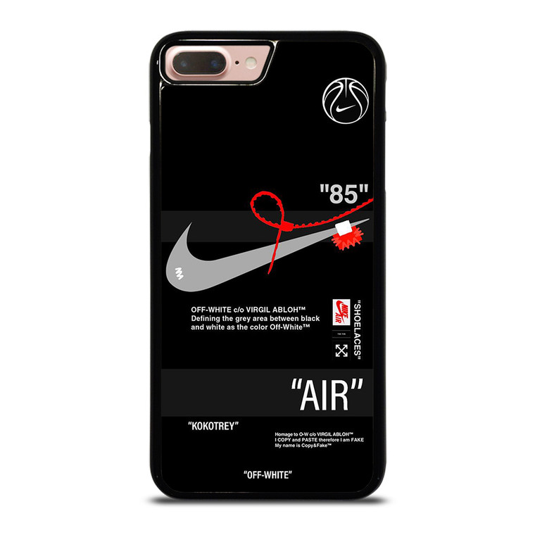NIKE SHOES X OFF WHITE BLACK 85 iPhone 7 / 8 Plus Case Cover
