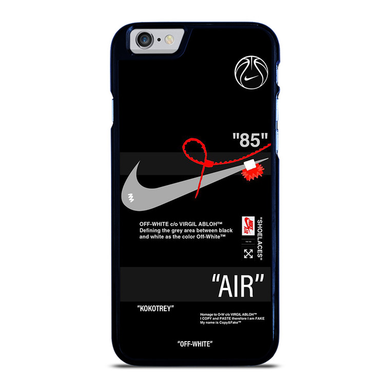 NIKE SHOES X OFF WHITE BLACK 85 iPhone 6 / 6S Case Cover