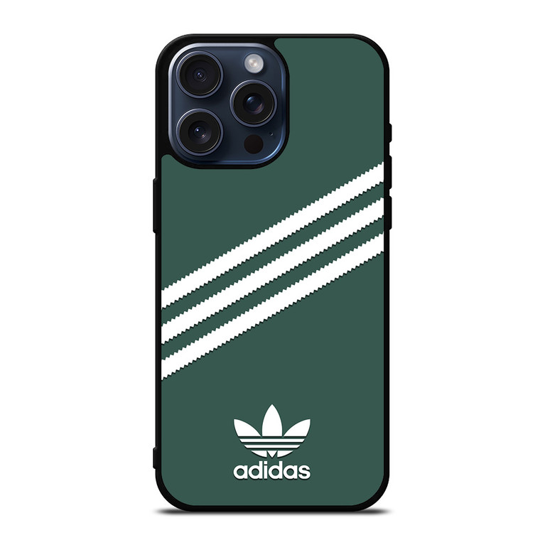 ADIDAS ORIGINALS STRIPES GREEN iPhone 15 Pro Max Case Cover