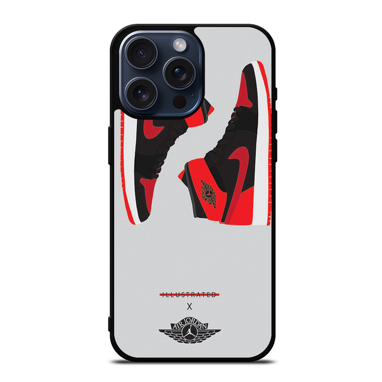 AIR JORDAN NIKE SNEAKERS SYMBOL iPhone 15 Pro Max Case Cover AIR JORDAN NIKE SNEAKERS SYMBOL iPhone 15 Pro Max Case Cover