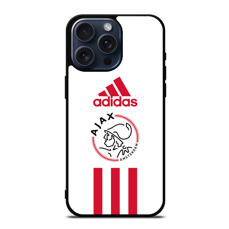 AJAX AMSTERDAM FC ADIDAS STRIPES iPhone 15 Pro Max Case Cover
