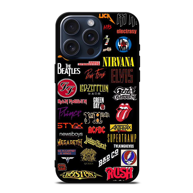 ALL CLASSIC ROCK BAND REVOLUTION LOGO iPhone 15 Pro Max Case Cover