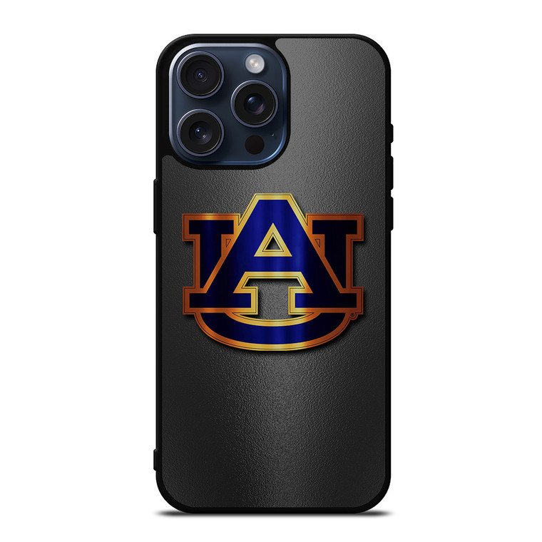 AUBURN TIGERS FOOTBALL LOGO METAL iPhone 15 Pro Max Case Cover