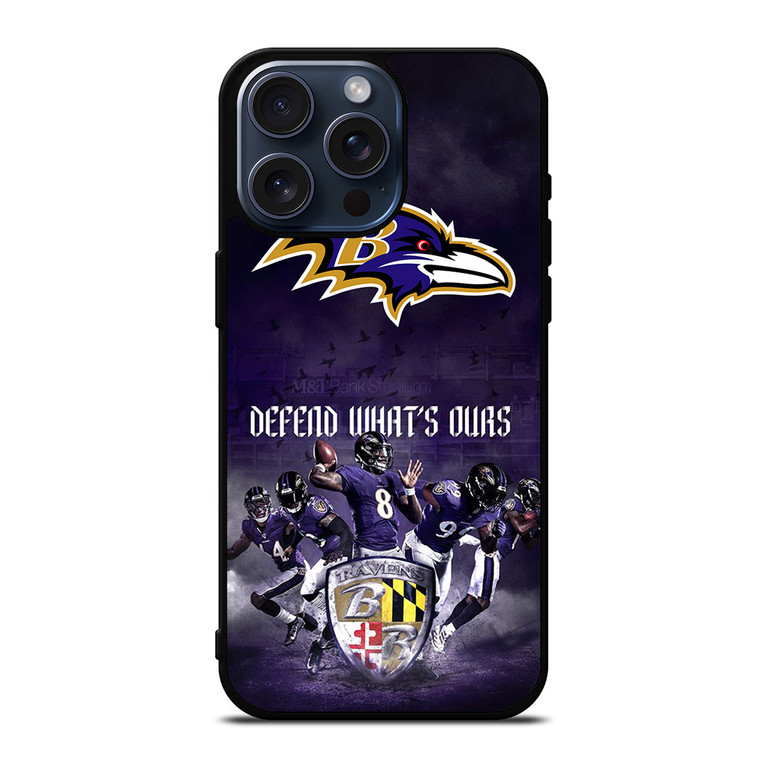 BALTIMORE RAVENS FOOTBALL TEAM iPhone 15 Pro Max Case Cover