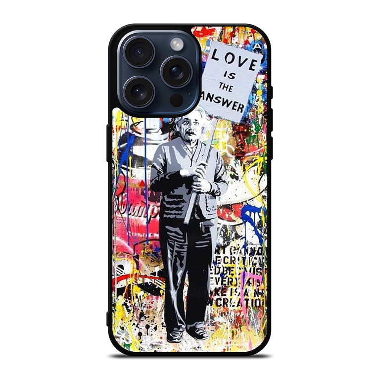 BANKSY EINSTEIN GRAFFITI iPhone 15 Pro Max Case Cover