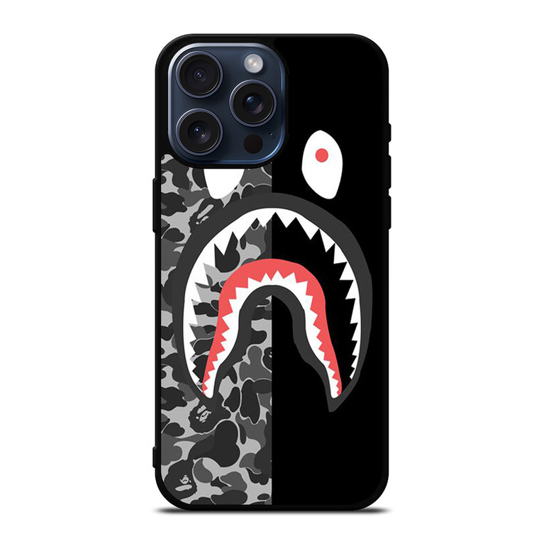 BAPE SHARK CAMO iPhone 15 Pro Max Case Cover