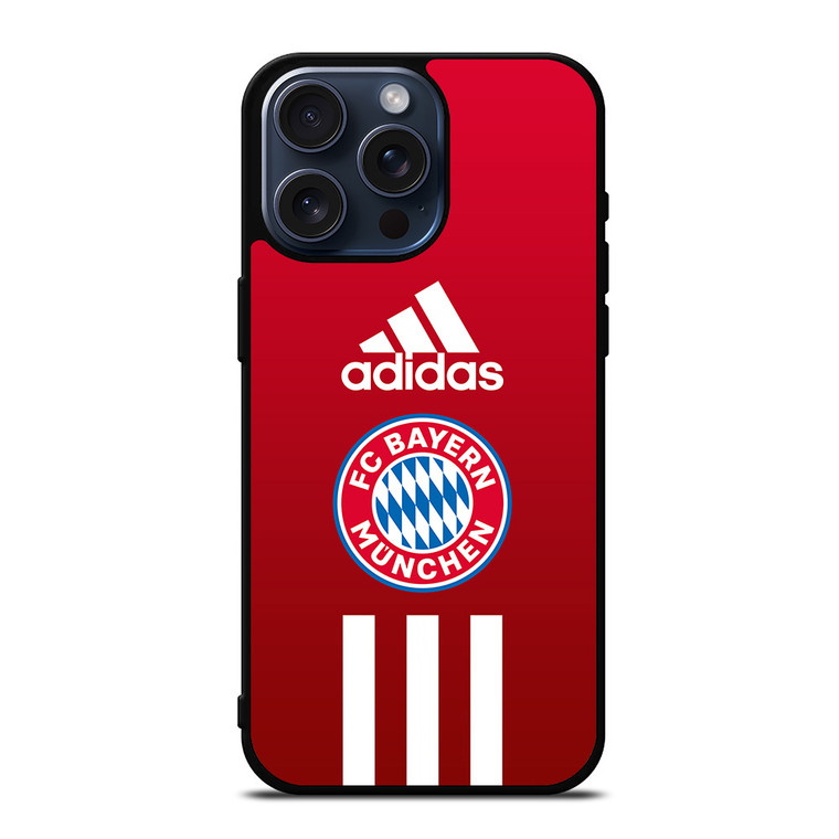 BAYERN MUNCHEN FC ADIDAS STRIPES iPhone 15 Pro Max Case Cover