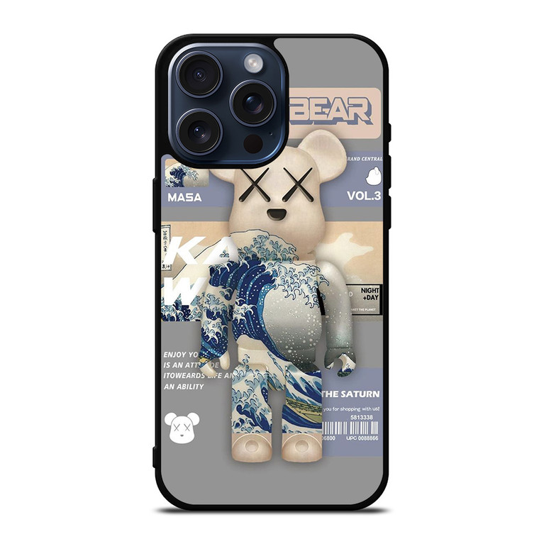 BEARBRICK ROBOT STYLE KAWS iPhone 15 Pro Max Case Cover