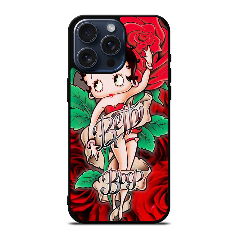 BETTY BOOP FLORAL iPhone 15 Pro Max Case Cover