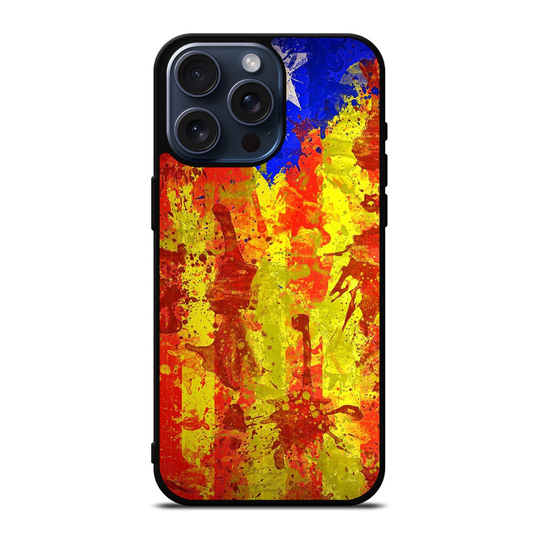 CATALONIA FLAG BRUSHES iPhone 15 Pro Max Case Cover