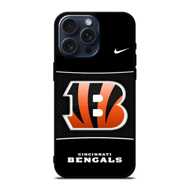CINCINNATI BENGALS NIKE NFL iPhone 15 Pro Max Case Cover