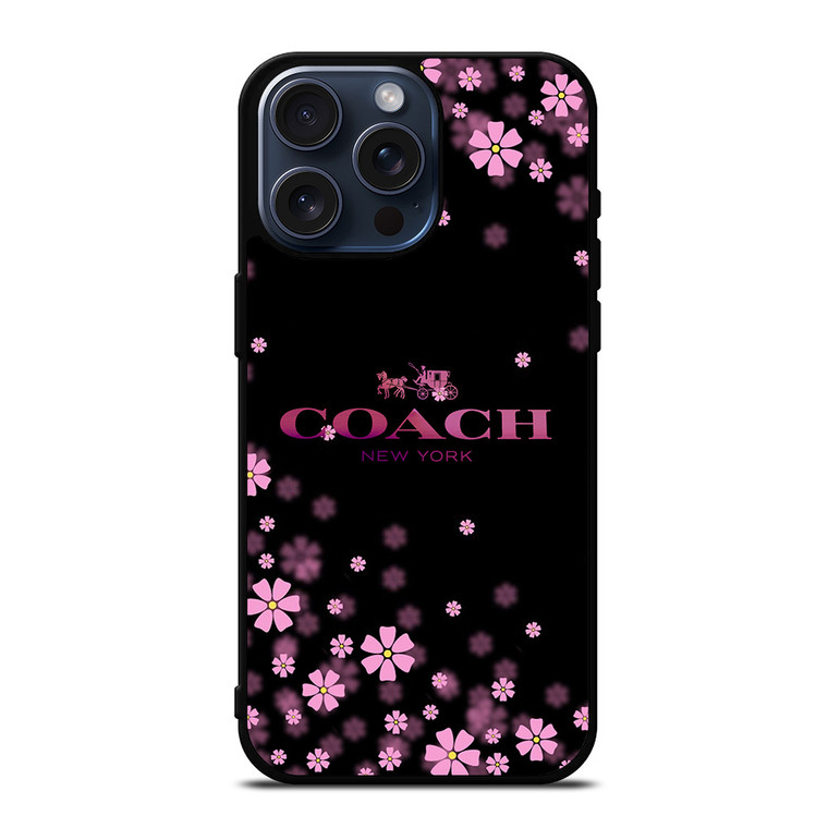 COACH FLOWERS PURPLE iPhone 15 Pro Max Case Cover