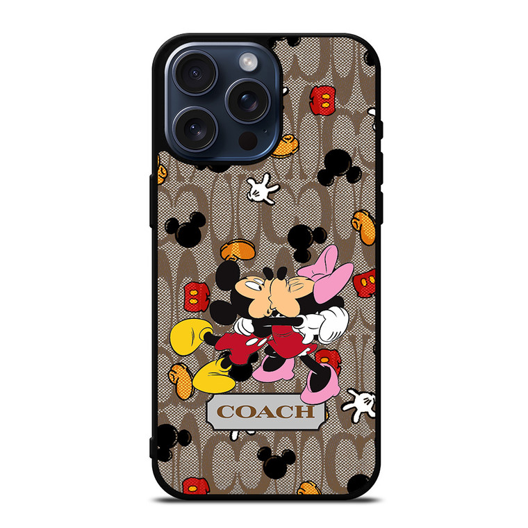 COACH MICKEY MINNIE MOUSE KISS iPhone 15 Pro Max Case Cover