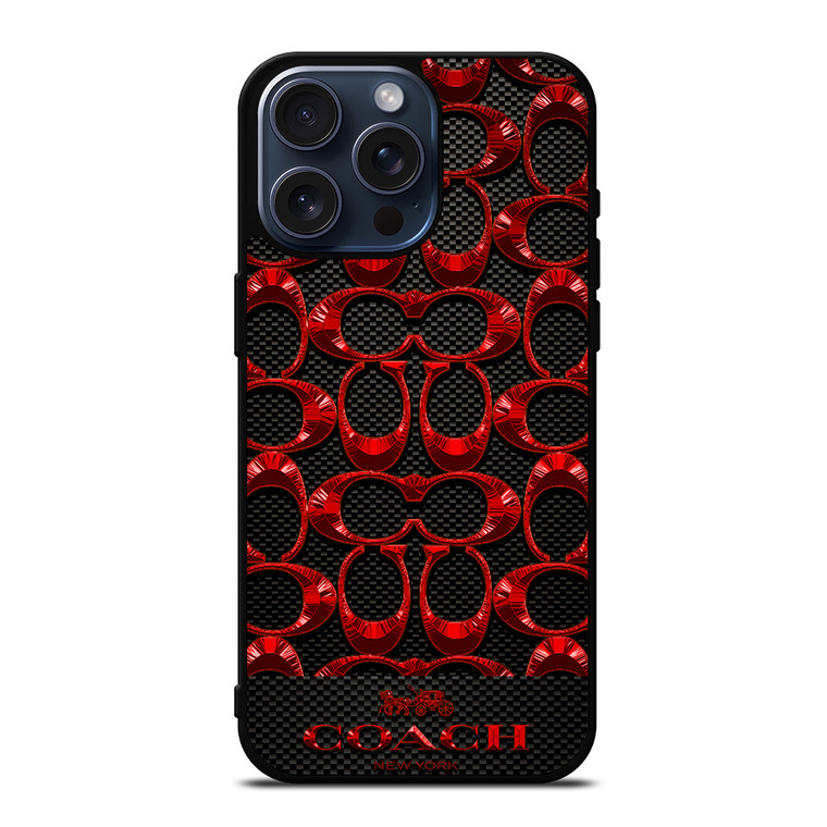 COACH NEW YORK CARBON iPhone 15 Pro Max Case Cover