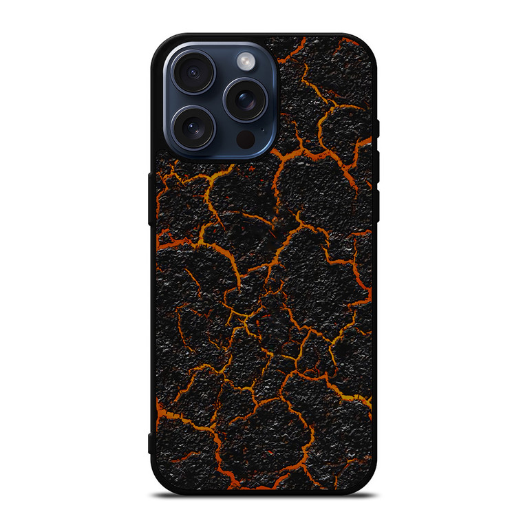 CRACKED LAVA TEXTURE iPhone 15 Pro Max Case Cover