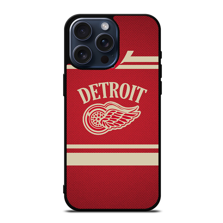 DETROIT RED WINGS NHL JERSEY iPhone 15 Pro Max Case Cover