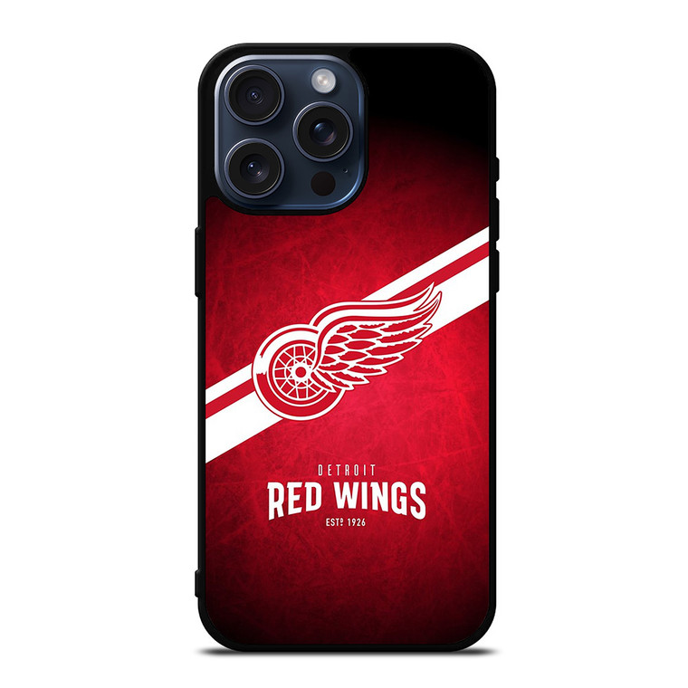 DETROIT RED WINGS NHL TEAM LOGO iPhone 15 Pro Max Case Cover DETROIT RED WINGS NHL TEAM LOGO iPhone 15 Pro Max Case Cover