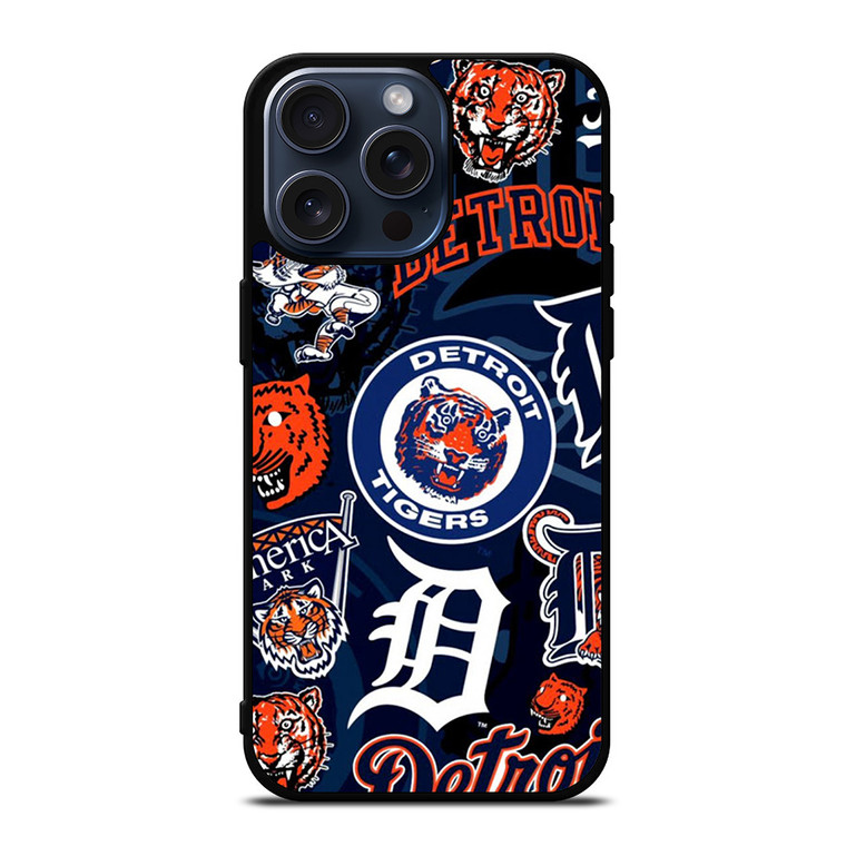 DETROIT TIGERS BASEBALL COLLAGE iPhone 15 Pro Max Case Cover