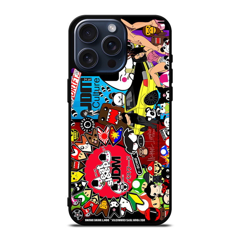 EAT SLEEP JDM COLLAGE iPhone 15 Pro Max Case Cover