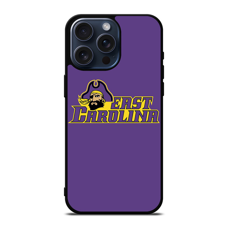 ECU EAST CAROLINA PIRATES UNIVERSITY FOOTBALL LOGO iPhone 15 Pro Max Case Cover