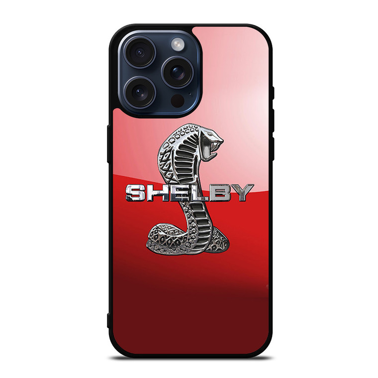 FORD MUSTANG SHELBY COBRA RED LOGO iPhone 15 Pro Max Case Cover FORD MUSTANG SHELBY COBRA RED LOGO iPhone 15 Pro Max Case Cover